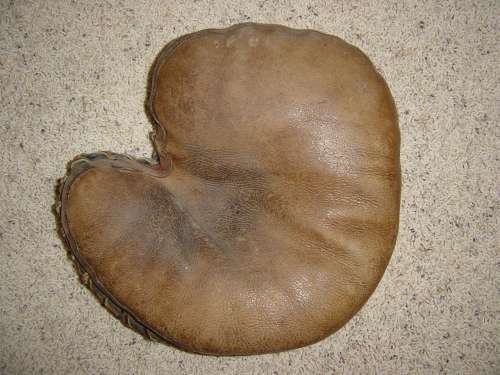 Brown Catchers Mitt With No Web Front